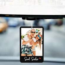 Customized Photo Hanging Decoration, Car Decor Tag, Personalized Family Photo Wall Hanging Ornament, Custom Photo, Personalized Text, DIY, Family Blessings, Reminder, Cozy Car Accessory, Car Interior, Father's Day Gift, For Yourself/Baby Shower/Birthday/Mother's Day/Father's Day/Anniversary/Graduation/Christmas Stocking Filler - Multicolor - View 4