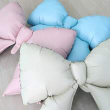 Globos de lámina con nudo en forma de lazo, juego de globos decorativos para ambiente de fiesta, globos de lámina con diseño de mariposa para al por mayor de comercio transfronterizo - Lazo de color sólido blanco - Ver 6