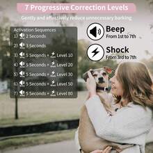 Anti Bark Collar For Medium & Large Dogs - Dog Bark Control Collar With Beep & Shock - 5 Adjustable Sensitivity Levels - Pink - View 3