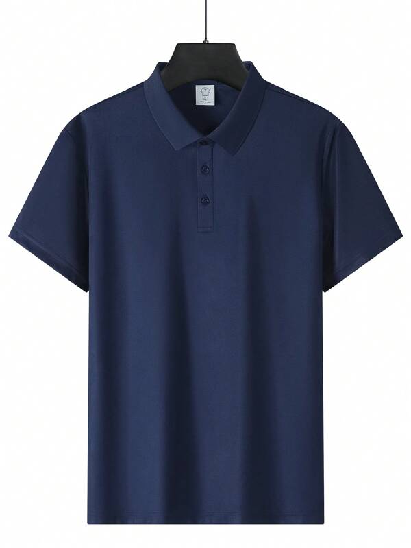 Men's Casual Outdoor Golf Polo Shirt, Breathable Quick-Dry Short Sleeve Top For Daily/Home/Sports Use