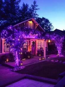 LED Fairy Light Battery Made, 1 Pack Mini Battery Powered Copper Wire Starry Sky Fairy Light For Bedroom, Twinkling Light Mason Jar Light Waterproof Firefly Light DIY Party, Christmas, Party, Wedding, Center Decoration, Decoration, Valentine's Day Decoration, Halloween Decoration (Purple Color)