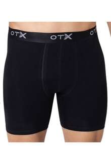 ORTODOX Long Boxer Briefs (Long Leg) Longer Cotton Plus Size GG1 To GG6 Cotton With Elastane 30.1 Thread - 黑色 - 查看 1