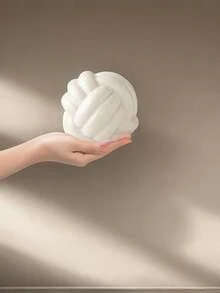 Hand-Knotted Decoration Ball - Black & White Set Of One Boho Nordic Sculpture, Modern Table Centerpiece, Minimalist Shelf Decor, Artistic Home Accent, Unique Gift - Multicolor - View 9