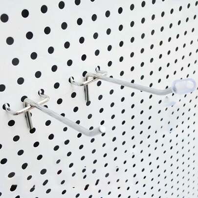 Accesorios de estantería para el hogar, montaje en pared de 20 piezas, herramienta colgante fácil de instalar, ganchos para tablero perforado de taller de garaje, acero al manganeso resistente