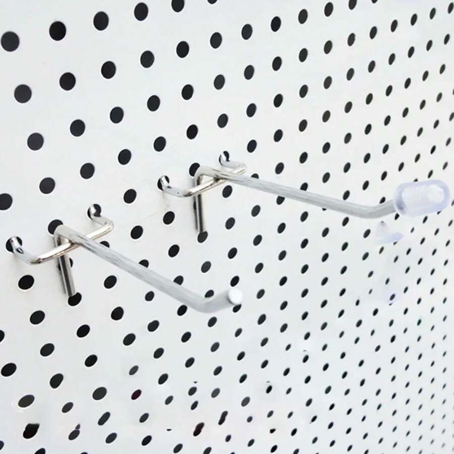 Accesorios de estantería para el hogar, montaje en pared de 20 piezas, herramienta colgante fácil de instalar, ganchos para tablero perforado de taller de garaje, acero al manganeso resistente - 10 piezas de 7 cm - Ver 1