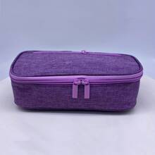 1 pieza Estuche de lápices grande - Bolsa con cremallera plegable con asa y múltiples compartimentos - Organizador de papelería estético para adultos - Elemento esencial para el escritorio de trabajo, imprescindible para estudiantes universitarios, kit profesional para reuniones, soporte minimalista para herramientas de escritura, bolsa de lápices para viajes de negocios, útiles escolares, de vuelta a la escuela