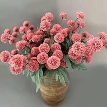 1/5 Stücke Künstliche Blumenarrangements in Herbstfarben mit Löwenzahn & Chrysanthemen für Wohnzimmer, Esszimmer Dekoration