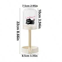 Support de brosse à dents électrique style dopamine - Porte-brosse à dents et porte-gobelets de rangement pour plan de travail de salle de bain avec couvercle, design moderne gain de place (double utilisation mural et de bureau, étanche et facile à nettoyer)