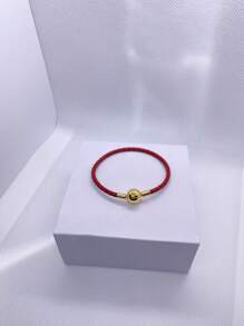 1 pièce Bracelet  rond à boucle de charme de haute qualité pour femmes, convient pour le port quotidien, compatible avec les perles de charme, cadeau parfait pour Noël et la Saint-Valentin