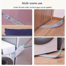 1pc Ultra Microfiber Telescopic Handle Duster Set - Flexible, Wet And Dry Use, Suitable For Home Cleaning - Furniture, Sofa, Bedroom, Living Room, Bathroom