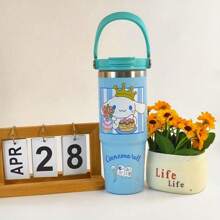 Sanrio Sanrio 1pc Sanrio Kitty Cat 30oz Insulated Stainless Steel Vacuum Glass Tumbler With Lid And Straw, Suitable For Water, Iced Tea, Coffee, Smoothie; 30oz Reusable Stainless Steel Double Wall Vacuum Bottle With Handle, Suitable For Outdoor Activities, Camping, Hiking And Travel; 30oz Portable Stainless Steel Metal Drinking Cup Sports Bottle, Water Bottle For Outdoor
