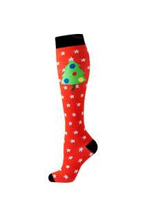 1 Pair Women Compression Socks, Knee High Socks, Cute Nurse Compression Socks, Y2k, Cozy