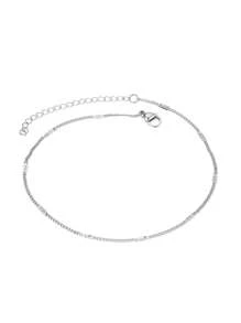 1pc Minimalist & Elegant Polished Stainless Steel Anklet, Fashion Foot Jewelry, Gift For Travel & Beach