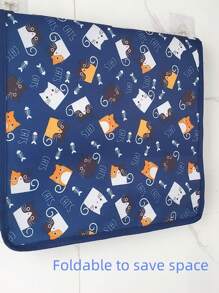 قطعة واحدة حقيبة تعليق خزانة للحمام مقاومة للماء، منظم قماش قابل للطي للتركيب على الحائط لأدوات الاستحمام