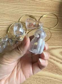 Porte-clés de rangement pour poils de chat, décoration suspendue de haute beauté avec coque transparente. Porte-clés créatif de rangement pour poils d'animaux de compagnie, sac à dos pour l'école, accessoires de voiture, style gothique mignon Y2K