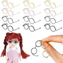 5pcs Mini Eyeglass Frame (35mm) - Multicolor Craft Accessories For Soft Sculpture, Amigurumi And Textile Arts, Miniature Eyeglass Decor For Craft Projects - Multicolor - View 2