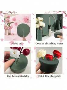 1/5/10 piezas Materiales de empaquetado de ramos de flores secas, esponja de espuma absorbente, base de barro floral para humedecer arreglos florales