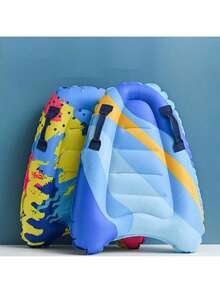 Aufblasbare Surf-Bodyboards mit Griffen, Strand-Schwimmbretter, leicht und tragbar, Wassersport-Bodyboard für Erwachsene, Sommer-Strand-Surfen, Schwimmen, 5 Stile, Strand-Essentials, Strand-Accessoires