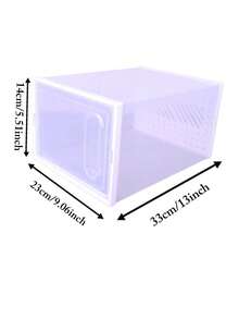 Large Shoe Organizers, 6 Pack Shoe Boxes Clear Plastic Stackable, Dust-Proof Shoe Container Stackable, Shoe Storage Organizers For Closet, Good Replacement For Shoe Rack, Under Bed - Black - View 12