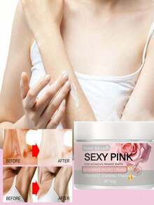 1件性感保湿亮肤霜适用于私密部位、腋下、面部和身体，含维生素C、烟酰胺和雪草，玫瑰香氛，保湿补水亮肤霜