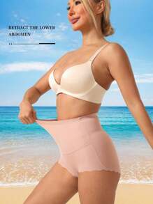 1 Stück Hochtailliges Schlankheits-Kontrollshort, formende Po-Hebende Bauch-Gestaltung Postpartum Taillenformer Shapewear für Frauen