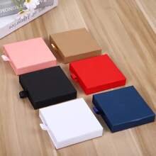 1pc Personalized Customized Women's Jewelry Drawer Type Storage Box Mini Portable Earring Packaging Box Company Name And Logo Personalized Customized Gift Box, Jewelry Display Stand, Suitable For Giving To Friends, Customers, Family, And Colleagues