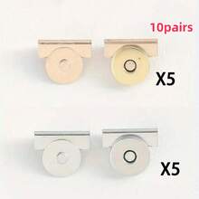 2/4/8/10 件帆布包钱包边缘磁性金属按扣，隐形磁扣，适用于单肩包、衣服、DIY 工艺配件