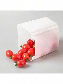 1/4/8 件彩色半透明冰箱储物箱带手柄 - 塑料、可堆叠单隔间整理器、可密封、易于贴标签，非常适合冰箱搁架、冰柜、侧门 - 可容纳水果、蔬菜、鸡蛋、饮料、零食、剩菜 - 透明 - 查看 5