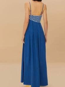 Fish Top Maxi Dress For Women Y2k Solid Color Casual Long Dress Spaghetti Strap Sleeveless Backless Dress Streetwear