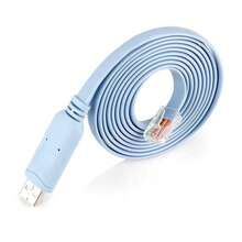 Cable de consola USB, cable de consola de USB a RJ45 para enrutadores/AP/interruptores Cisco, Windows, Linux (Azul) - Celeste - Ver 4