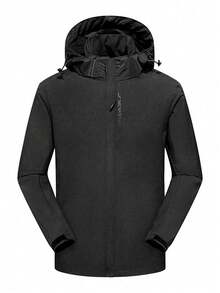 Outdoor Assault Jacket For Men, Men's Hooded Jacket, Windproof, Waterproof, Stain Resistant Mountaineering Jacket With Detachable Hood - Black - View 7