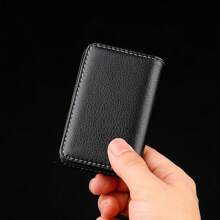 大容量休闲名片夹，仿皮荔枝纹卡包，可放银行卡/信用卡，可放学校用品，返校季