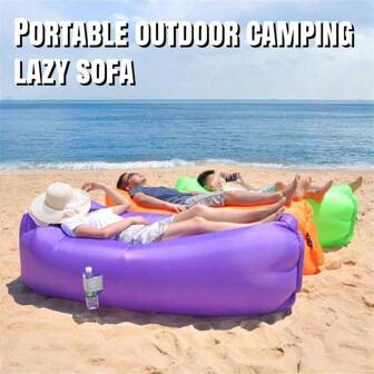 Divano gonfiabile da esterno comodo, materasso ad aria portatile, pad ad aria singolo pieghevole per campeggio