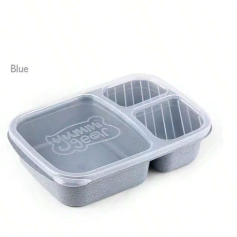 Portable Lunch Box-Friendily Wheat Straw Boxes Picnic Storage Box Fruit Container Compartmentalized Lunchbox For Adult