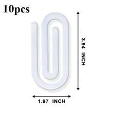 10 Pieces Sublimation Paper Clips Large Size Blank, Acrylic Sublimation Paper Clips Blank, Large And Small Transparent Sublimation Bookmarks DIY Design Thermal Transfer Paper Clips,School Supplies,Back To School