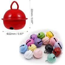 15/30 Pieces Small Metal Bells Home Decoration Jewelry Metal Bell Diameter Crafts, Colorful Metal Bells - Necklace Accessories For Cats And Dogs, Candy Color Bells, Multifunctional Decorative Bells, Can Be Used For Training Toys & Pet Decorations, 22MM Colorful Porcelain Bell Pendant Perfect For DIY Christmas Decorations, Keychains & Jewelry Accessories, Christmas Decorations, DIY Keychains, Holiday Parties & Pet Collars
