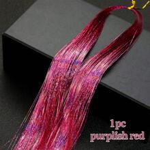 48Inches Glitter Rainbow Tinsel Hair Extension With Tool Mixed Colors Hair Extension Tinsel Kit Glitter Rainbow Hair Extensions For Women And Girls Pride Month Activities Accessories