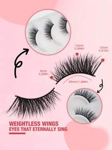 10 Pares de Cílios Postiços Extensão de Olho de Gato e Meia Extensão, Aumentando o Tamanho dos Olhos, Adequado para Festivais, Férias, Encontros e Outras Ocasiões, Tiras de Cílios, Cílios, Cílios Postiços