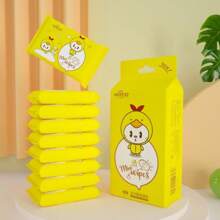 7pcs/Pack Portable Wet Wipes For Daily Cleaning, Suitable For Outdoor Travel, Going Out, Students, Kitchen, Bathroom, Home, Picnic, Christmas, Halloween