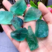 Back To School Season Green Fluorite Crystal Raw Stone - Natural Gemstone, Suitable For Grinding, Polishing, And Buffing - Ideal Choice For DIY Jewelry And Home Decor - Green - View 3