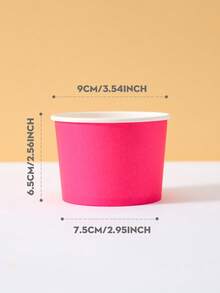 25/10pcs Set Disposable Solid Color Paper Bowls, Party Cups, Ice Cream Cups, Snack Boxes, Birthday Party Decorations, Family Party, Picnic, Restaurant, Takeout Disposable Tableware Supplies - Multicolor - View 7