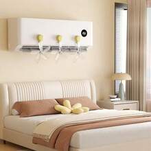 1 件吸盘空调导风板，婴儿和产后使用防直吹，轻松包围自然风，钢制轴承，运行更安静、无噪音，适用于壁挂式空调或柜式空调插座 - 藍色 - 查看 2