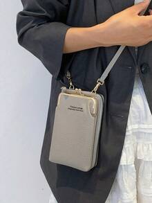 荔枝纹长款女士手机钱包多功能时尚手拿包单肩斜挎迷你零钱包女士钱包