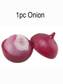 1/3/6个装水果蔬菜造型食品保鲜盒 - 牛油果、柠檬、洋葱、番茄、大蒜、甜椒保鲜盒，多功能厨房食品保鲜盒，适用于冰箱储存、露营、用餐和食品准备 - 彩色 - 查看 13