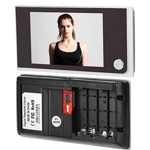 Mirilla para puerta de 3.5" con sensor CMOS de alta definición de 120 grados, pantalla LCD digital, mirilla de vídeo para puerta de entrada