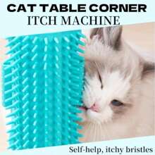 Cat Massage Corner, Cat Massage Brush, Self-Grooming Brush, Massage Brush Toy, Cat Scratching And Rubbing Tool, Pet Desk Leg Binding Brush - Multicolor - View 5