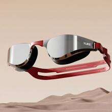 1 Set Occhialini da nuoto antifog ad alta definizione con design placcato, cuffia da nuoto in silicone, design a visione extra ampia, accessori da spiaggia, accessori per piscina