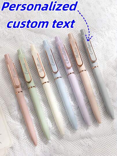 Customized High-Quality Appearance Push-Button Ballpoint Pen, Customizable Logo, Bullet Tip, 0.5mm Metal Material, Advertising Signature Pen, Back To School, Office Decor