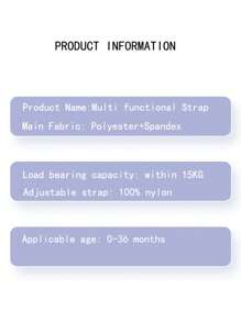 Carregador de Bebê Simples Estilo Grade Cruzada, Carregador de Bebê Tipo X, Estilo de Transporte Horizontal, Estilo de Transporte Frontal Respirável para Uso Externo, Verão