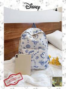 Disney 官方卡通背包 1 件官方授权 | /小熊维尼/史迪奇图案背包大容量书包带笔记本电脑隔层 | 休闲背包 | 运动包 | 卡通包 | 背包 | 学校背包非常适合女性/女孩/学生/青少年/毕业生日常使用、郊游、旅行、购物和返校可爱的背包书包 - 彩色 - 查看 5